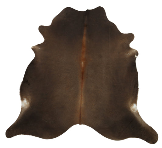 Cowhide Rug - Solid Black/ Brown