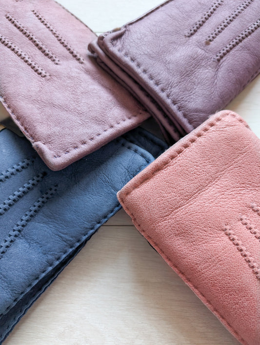 Womens 3 Pt Sheepskin Glove - Mixed Colours