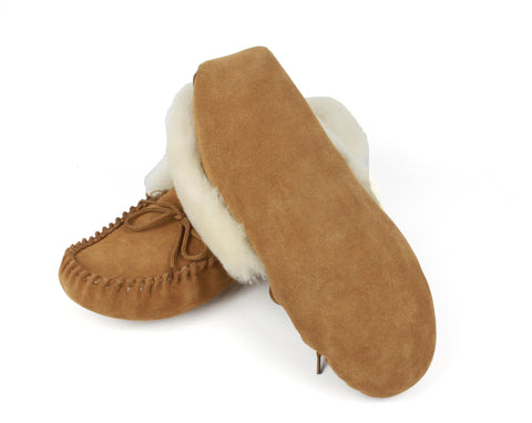Sophie Sheepskin Moccasin Slipper (soft sole)