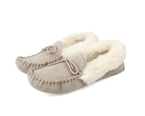 Willa Womens Wool Lined Moccasin Soft Sole