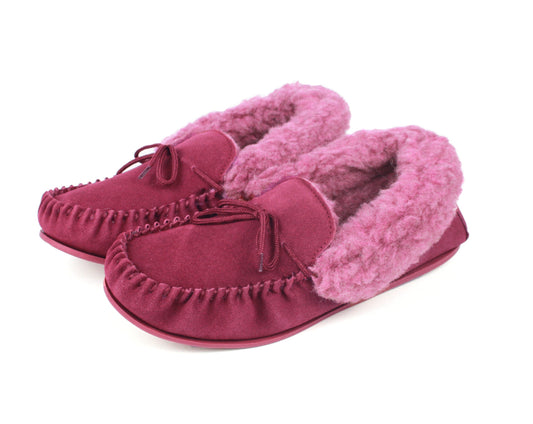 Willow  Ladies Wool Lined Moccasin With Sole