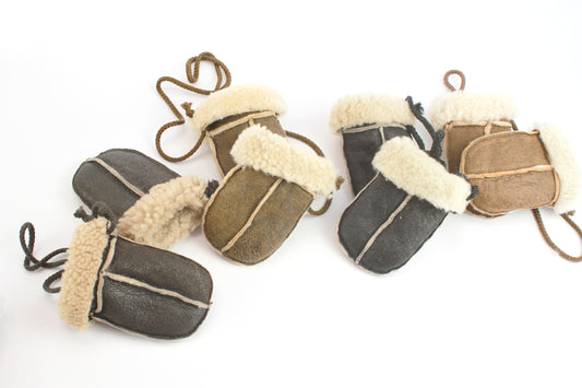 CPM Aviator Sheepskin Baby Mittens