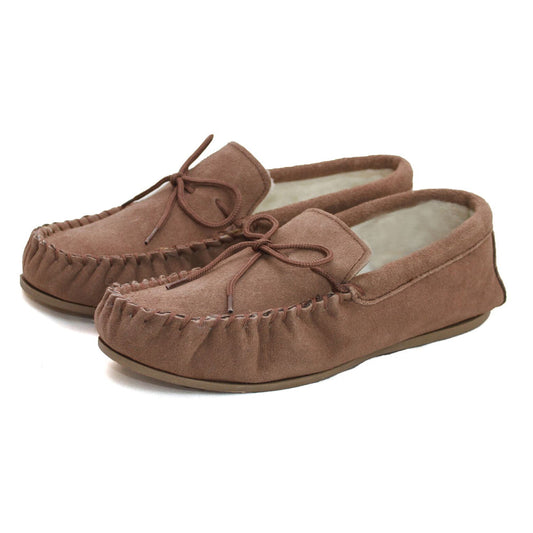 GWM1/S Mens Wool Lined Moccasin Hard Sole