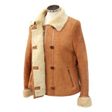 Jenny  Sheepskin Jacket with Button & Zip