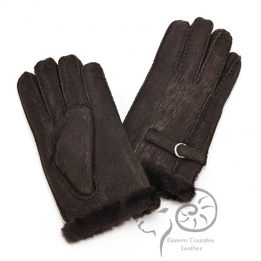 LSG/WO Ladies Sheepskin Glove With Buckle Detail