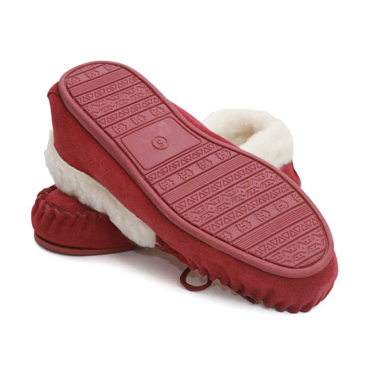LWM1/S Ladies Wool Line Moccasin With Sole
