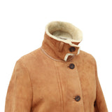 Jenny Ladies Sheepskin Jacket with Button & Zip