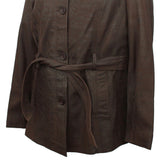 LLJ08 Womens Classic Leather Coat