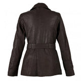 LLJ08 Womens Classic Leather Coat