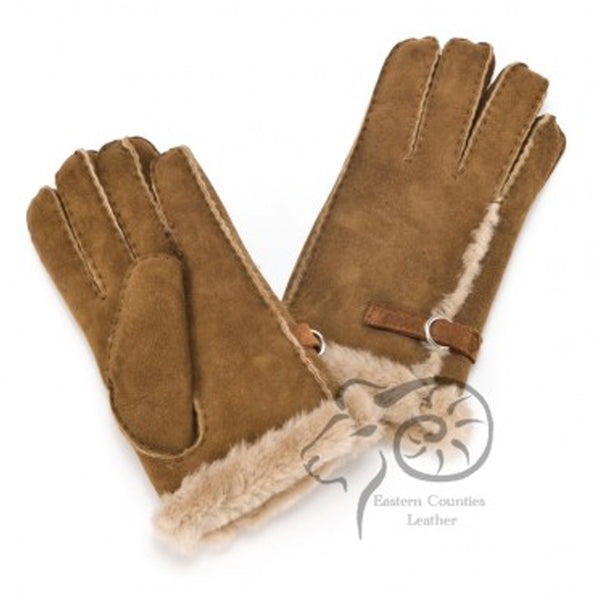 LSG/WO Ladies Sheepskin Glove With Buckle Detail