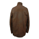 Men's Mid-Length Leather Jacket