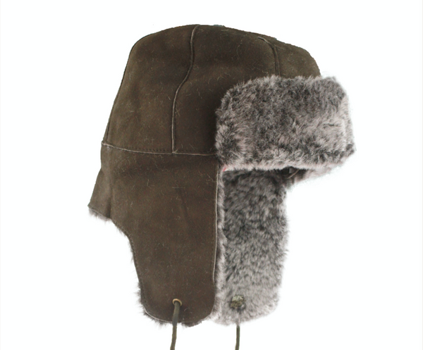 Bourn Sheepskin Pilot-Style Hat