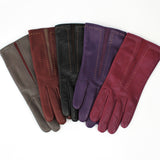Sadie Leather Glove With Colour Panel Detail